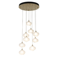 Ume 9-Light Chandelier, shown in Modern Brass, Standard, by Hubbardton Forge