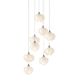 Ume 9-Light Chandelier in Dark Smoke, Long by Hubbardton Forge