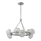 Ume 9-Light Ring Chandelier, shown in Sterling, by Hubbardton Forge