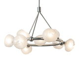 Ume 9-Light Ring Chandelier, shown in Sterling, by Hubbardton Forge
