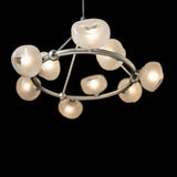 Ume 9-Light Ring Chandelier detail in Sterling, by Hubbardton Forge