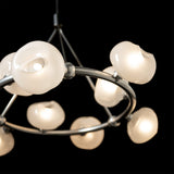 Ume 9-Light Ring Chandelier detail in Sterling, by Hubbardton Forge