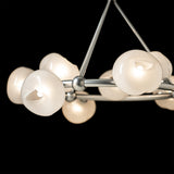 Ume 9-Light Ring Chandelier detail in Sterling, by Hubbardton Forge