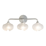 Ume Curved Arm Vanity Light, shown in Sterling, Sterling, by Hubbardton Forge