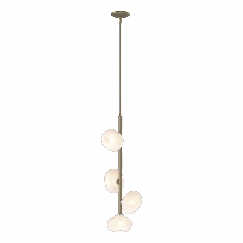 Ume Vertical Pendant By Hubbardton Forge, Glass Color: Frosted Glass, Finish: Soft Gold, , | Casa Di Luce Lighting