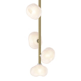 Ume Vertical Pendant - Modern Brass Frosted Glass