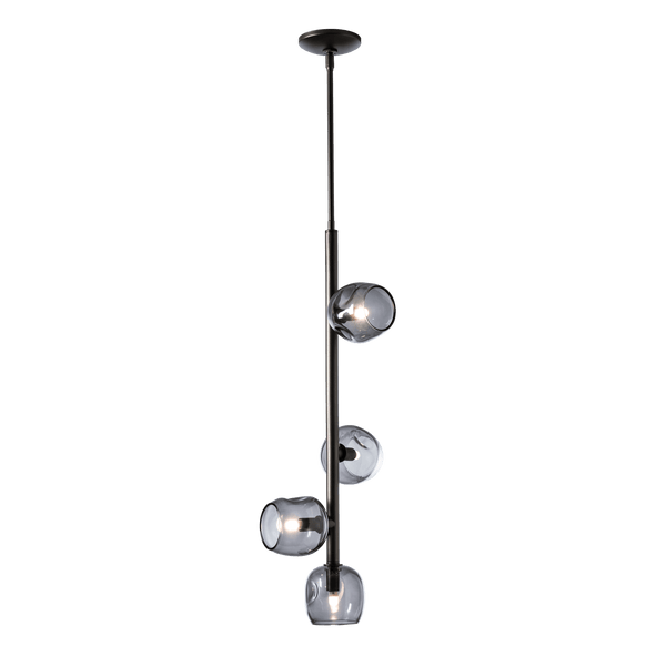 Ume Vertical Pendant Oil Rubbed Bronze Cool Grey Glass By Hubbardton Forge