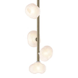 Ume Vertical Pendant - Soft Gold Frosted Glass