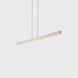 Una Linear Pendant by Cerno in white washed oak, lit