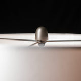 Union Table Lamp detail in Dark Smoke, Clear Steel, by Hubbardton Forge