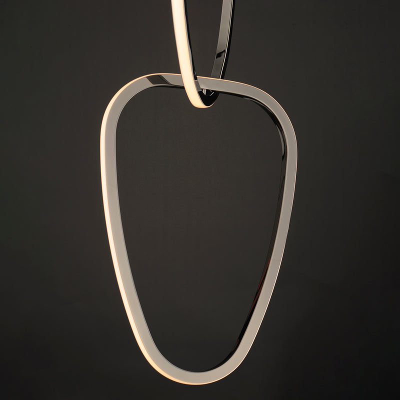 Unity Vertical LED Pendant Black Chrome By ET2 Detailed View1