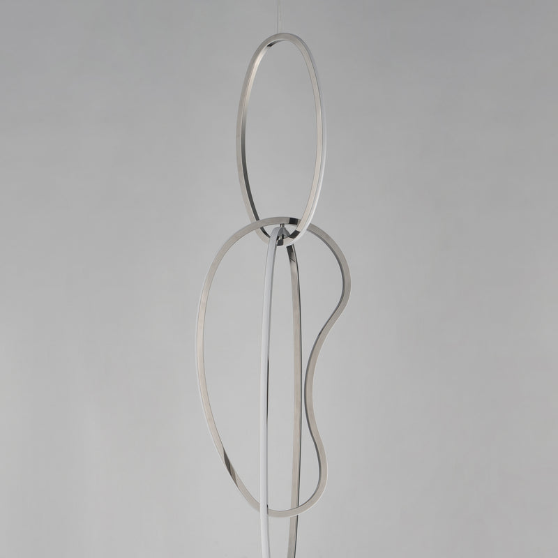 Unity Vertical LED Pendant Black Chrome By ET2 Detailed View