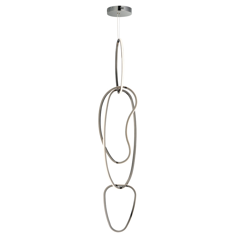 Unity Vertical LED Pendant Black Chrome By ET2