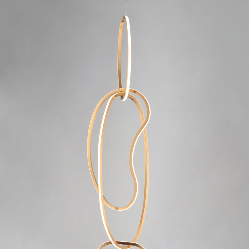 Unity Vertical LED Pendant Brushed Champange By ET2 Detailed View