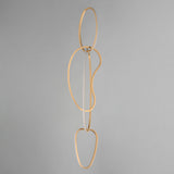 Unity Vertical LED Pendant Brushed Champange By ET2 Front View