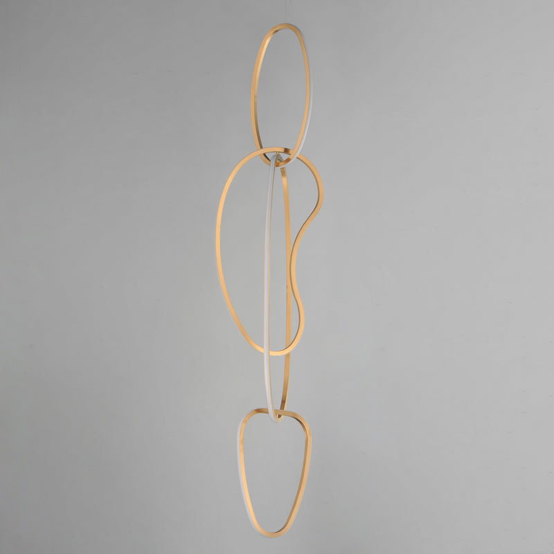 Unity Vertical LED Pendant Brushed Champange By ET2 Front View