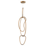 Unity Vertical LED Pendant Brushed Champange By ET2