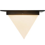 Urban Bronze/Alabaster 11inch Mineral Flush Mount-Pyramid by Alora Lighting