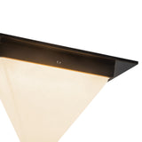 Urban Bronze/Alabaster 11inch Mineral Flush Mount-Pyramid by Alora Lighting Details