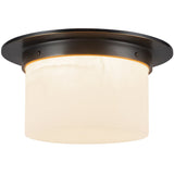 Urban Bronze/Alabaster 5x11inch Mineral Flush Mount-Round by Alora Lighting