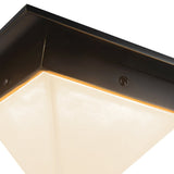 Urban Bronze/Alabaster 8inch Mineral Flush Mount-Pyramid by Alora Lighting Details