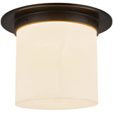 Urban Bronze/Alabaster 8x11inch Mineral Flush Mount-Round by Alora Lighting
