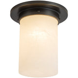 Urban Bronze/Alabaster 8x8inch Mineral Flush Mount-Round by Alora Lighting