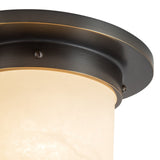 Urban Bronze/Alabaster 8x8inch Mineral Flush Mount-Round by Alora Lighting Details