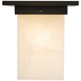 Urban Bronze/Alabaster 8x8inch Mineral Flush Mount-Square by Alora Lighting