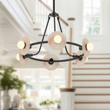 Urban Bronze/Alabaster Dahlia Chandelier by Alora Lighting