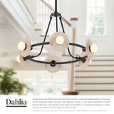 Urban Bronze/Alabaster Dahlia Chandelier by Alora Lighting