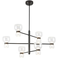 Urban Bronze/Clear Glass Sutton Chandelier by Alora Lighting