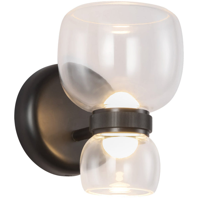 Urban Bronze/Clear Glass Sutton Wall/Vanity Light by Alora Lighting