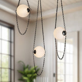 Urban Bronze/Cloudy Glass 10inch Petra Chandelier by Alora Lighting