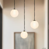 Urban Bronze/Cloudy Glass 12inch Petra Chandelier by Alora Lighting