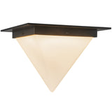 Urban Bronze/Opal Glass 11inch Mineral Flush Mount-Pyramid by Alora Lighting