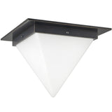 Urban Bronze/Alabaster 11inch Mineral Flush Mount-Pyramid by Alora Lighting