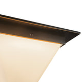 Urban Bronze/Opal Glass 11inch Mineral Flush Mount-Pyramid by Alora Lighting Details