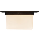 Urban Bronze/Opal Glass 5x11inch Mineral Flush Mount-Square by Alora Lighting
