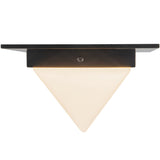 Urban Bronze/Opal Glass 8inch Mineral Flush Mount-Pyramid by Alora Lighting