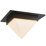 Urban Bronze/Opal Glass 8inch Mineral Flush Mount-Pyramid by Alora Lighting