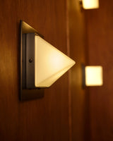 Urban Bronze/Opal Glass 8inch Mineral Flush Mount-Pyramid by Alora Lighting