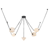 Urban Bronze/Opal Glass Mineral Chandelier by Alora Lighting