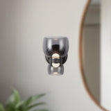 Urban Bronze/Smoked Glass Sutton Wall/Vanity Light by Alora Lighting