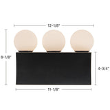 Urban Bronze 12inch Sinclair Wall/Vanity Light by Alora Lighting Dimensions