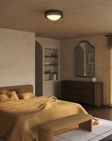 Urban Bronze 14inch Astoria Flush Mount by Kuzco in Bedroom