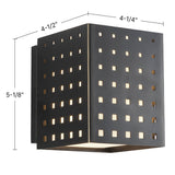 Urban Bronze 5inch Astoria Wall Sconce by Kuzco Dimensions