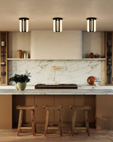 Urban Bronze 8inch Anders Semi-Flush Mount by Alora Lighting in Kitchen
