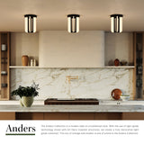 Urban Bronze 8inch Anders Semi-Flush Mount by Alora Lighting