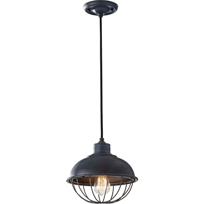 Urban Renewal Round Cage Pendant — Antique Forged Iron